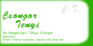 csongor tenyi business card