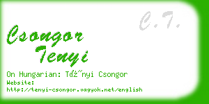 csongor tenyi business card